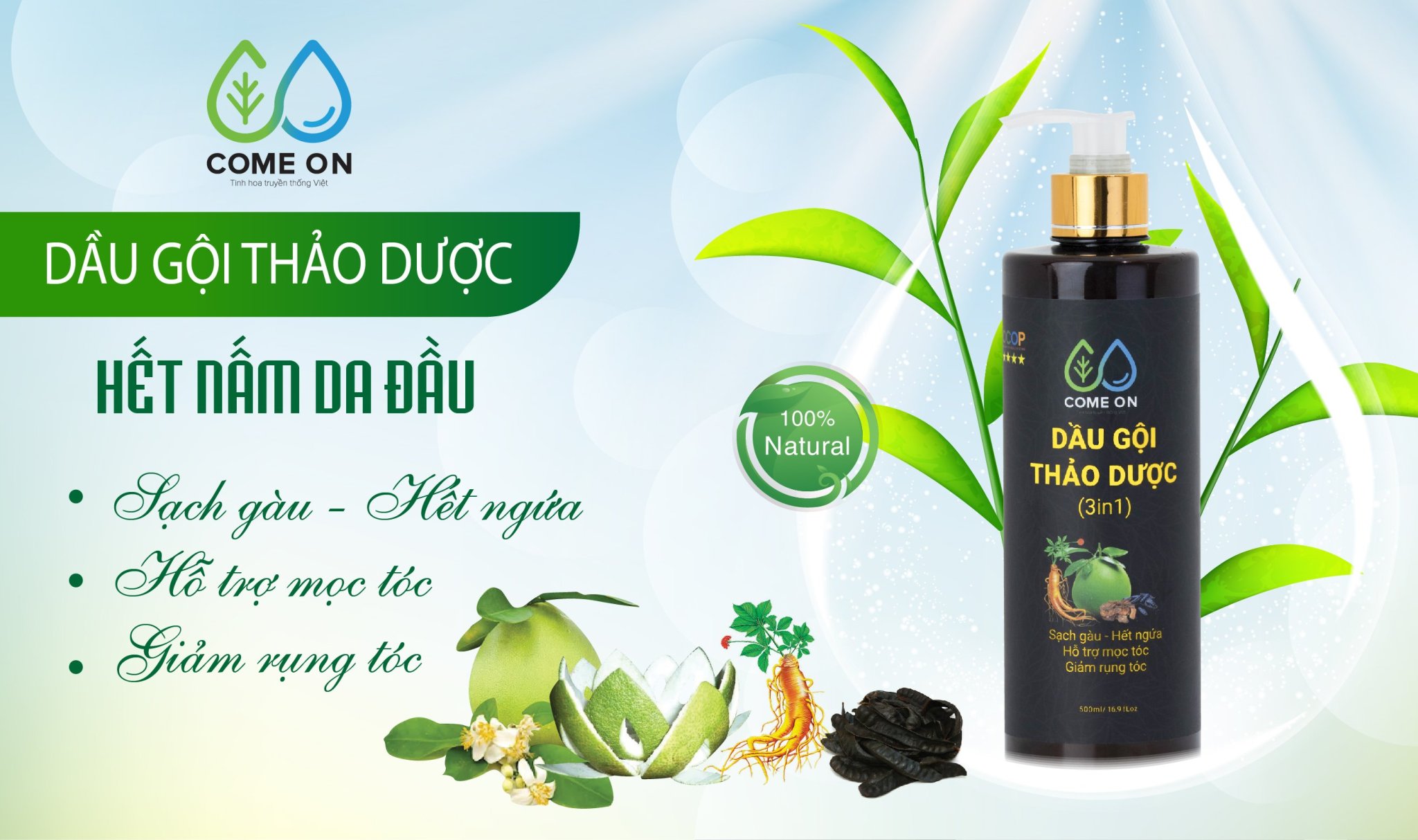 DẦU GỘI THẢO DƯỢC 3 trong 1