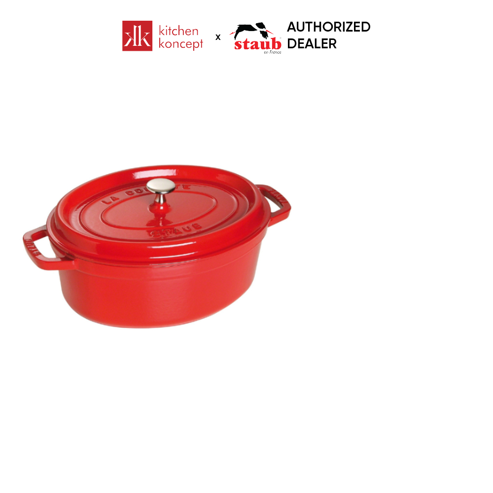 [Trả góp 0%] Staub - Nồi oval màu đỏ cherry - 27cm