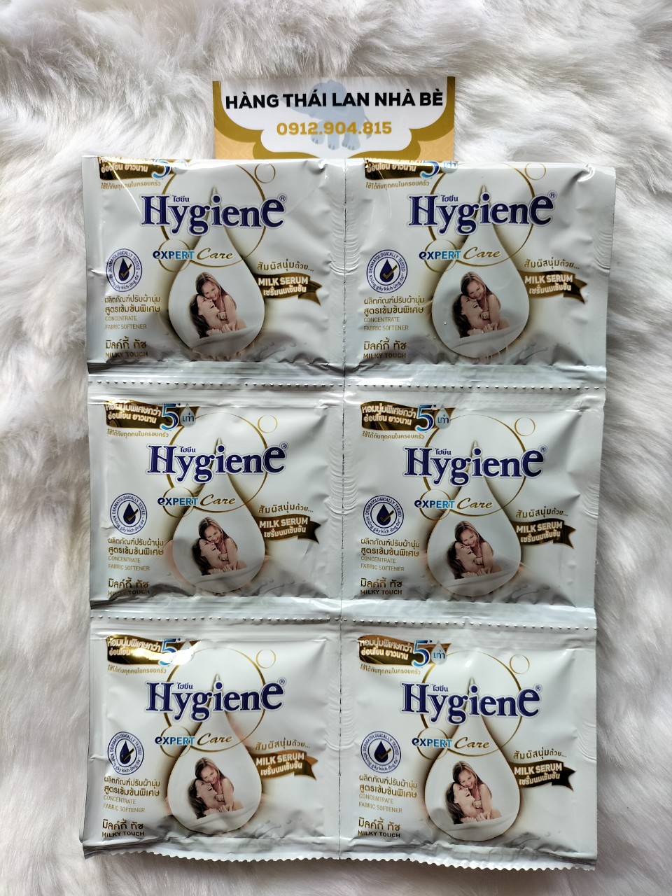 [HCM] Combo 60 gói (5 dây) nước xả Hygiene 20ml Thái Lan Màu Trắng