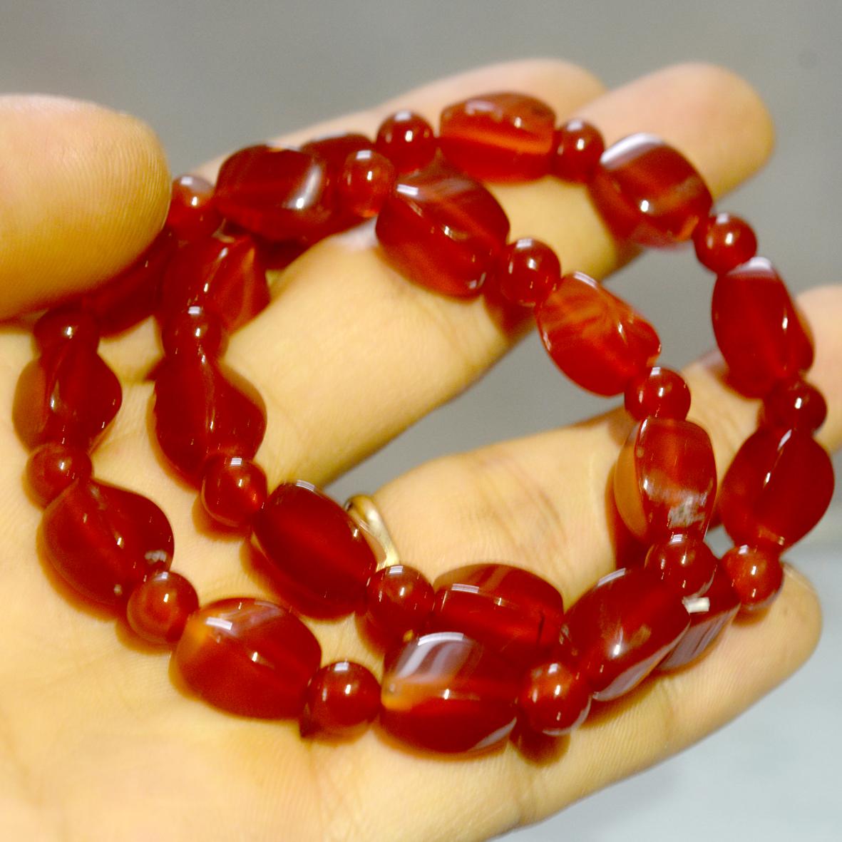 [HCM]Vòng tay chuỗi đá mã não xoắn đỏ