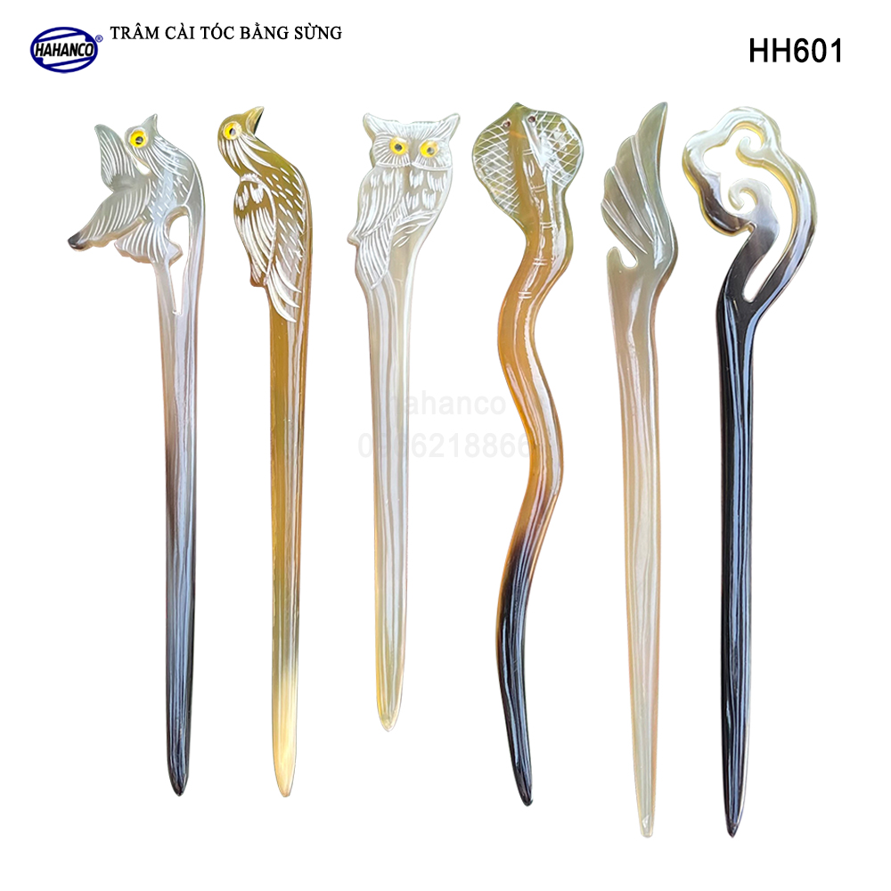 Trâm cài tóc bằng sừng - Chạm khắc tinh tế, kiểu dáng đẹp độc đáo (HH601)