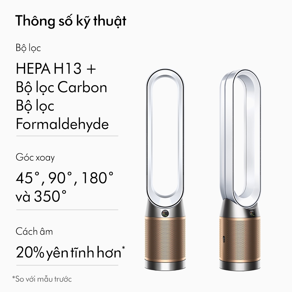 [CHỈ CÒN 29.4: VC 400K ở trạm VC + Tặng Bộ lọc] Máy lọc không khí Dyson Purifier Cool  Formaldehyde TP09 (Trắng/Vàng)