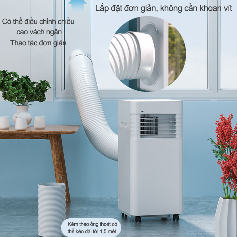 Máy lạnh di động 9000 BTU công dụng làm mát Tích hợp đa năng, tận hưởng trải nghiệm khác biệt Di chuyển tiện lợi, làm lạnh nhanh