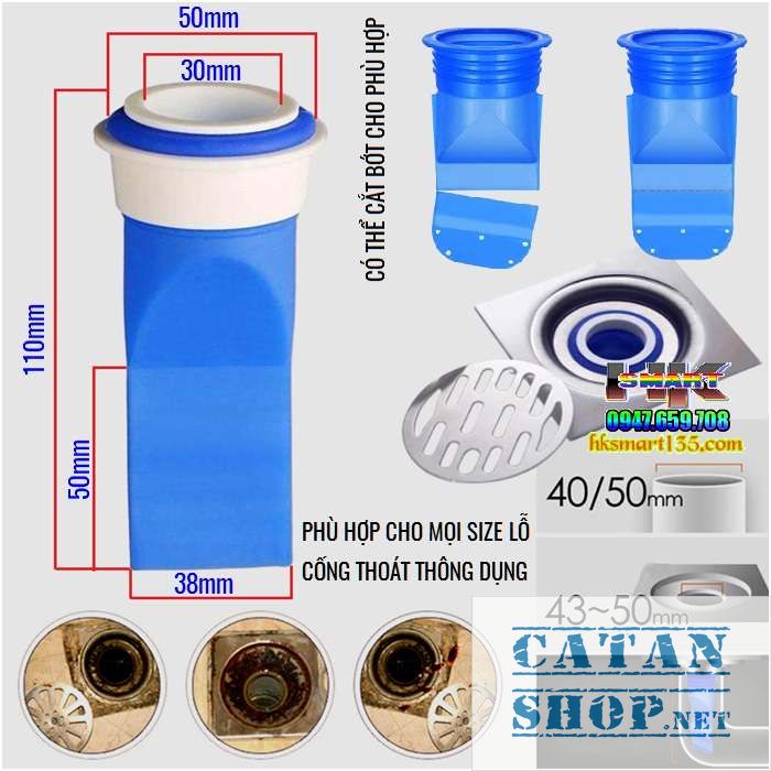 [HCM]Phễu bậu ngăn tóc dụng cụ chặn rác Bộ Van Ngăn Mùi Hôi Cống chống mùi hôi từ cống thoát nước lưới lọc chặn rác bồn rửa chén nhà tắm bồn gội đầu GD359-CMCong