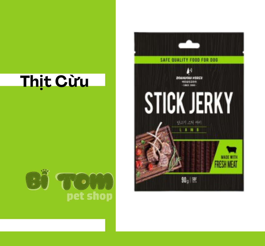 SACK THỊT QUE CHO CHÓ  BOWWOW STICK JERKY - 90GR