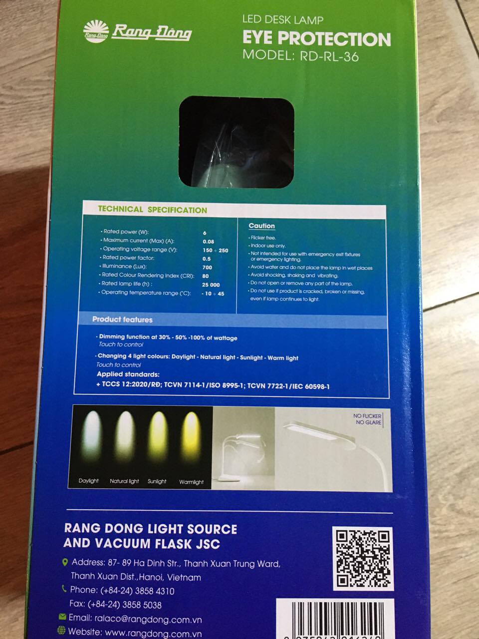 ĐÈN BÀN BẢO VỆ THỊ LỰC RẠNG ĐÔNG RD-RL-36