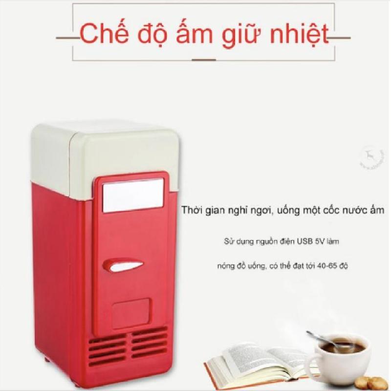 EuroHome Tủ lạnh mini sạc USB thiết kế hai chiều nóng lạnh