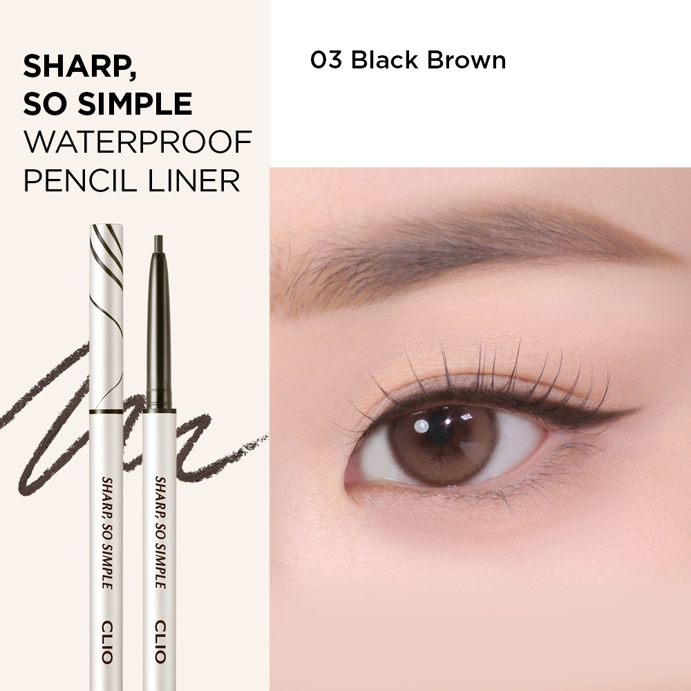 Chì kẻ mắt không trôi Clio Sharp So Simple Waterproof Pencil Liner 0.14g