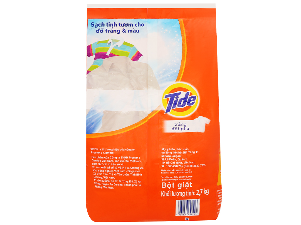 Bột giặt Tide trắng đột phá 2.25kg