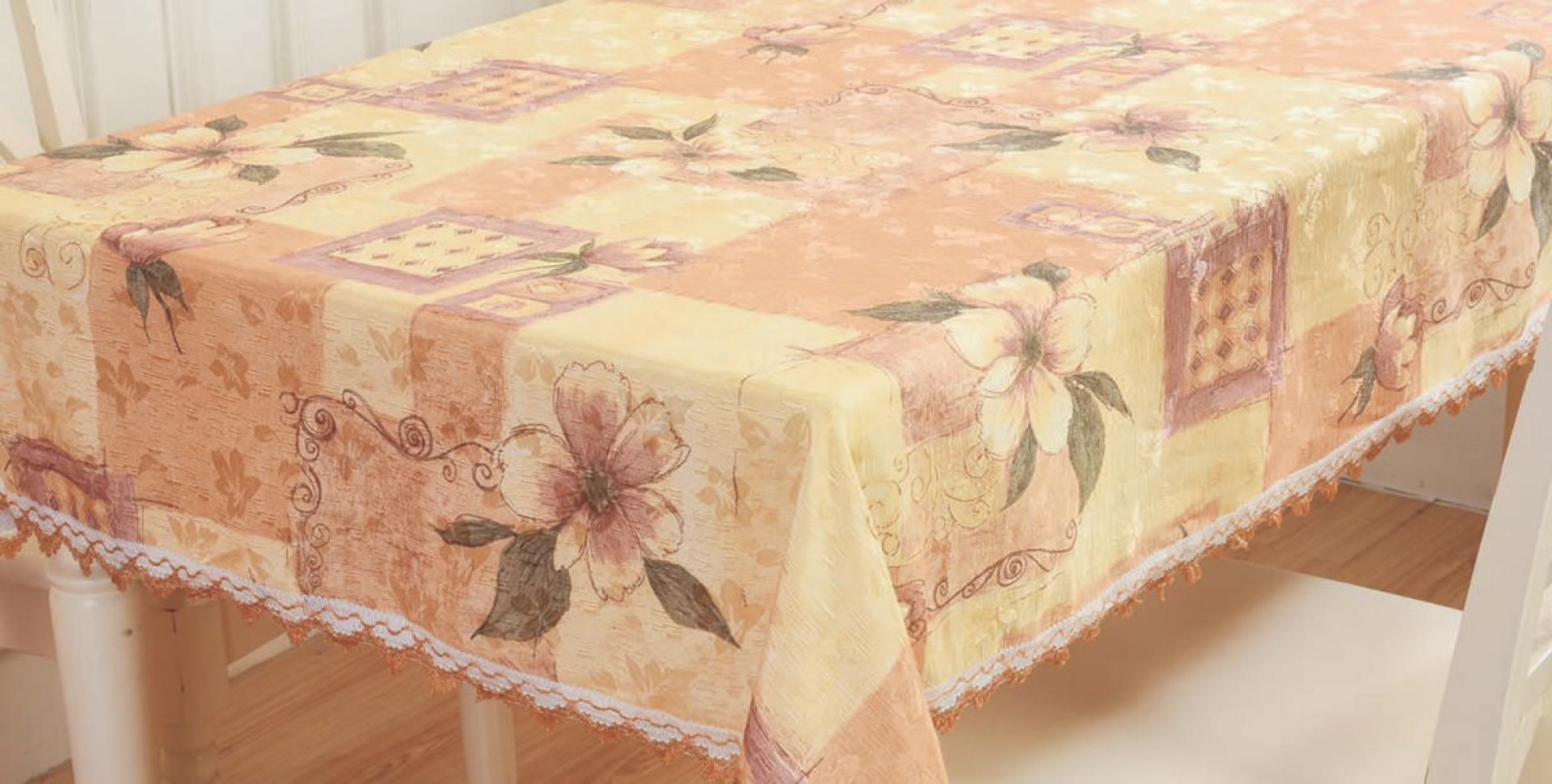 KHĂN VẢI TRẢI BÀN WV-603-002 (120 cm x150 cm) hoa văn sang trọng, vải Polyester