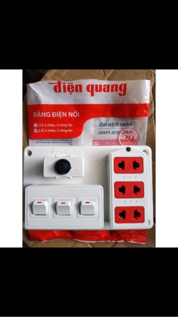 Bảng Điện Nổi Điện Quang 3 VS 2 CÔNG TẮC