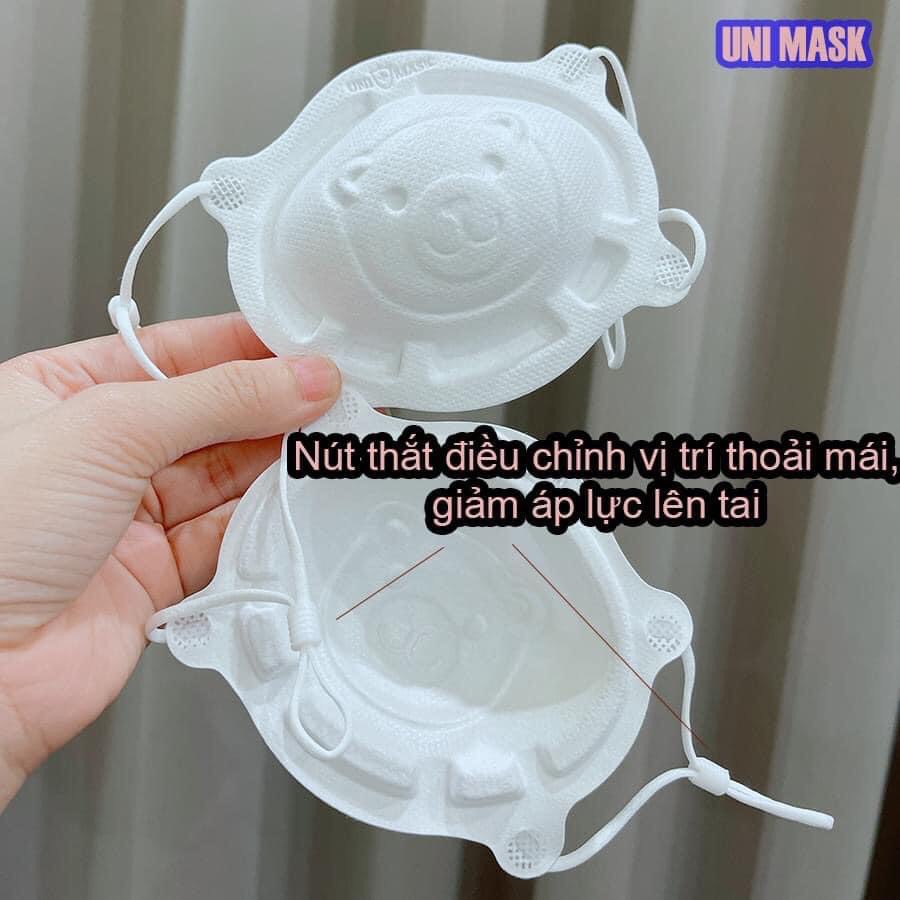 Khẩu Trang Em Bé UNIMASK Hình Gấu (3 cái/Túi)