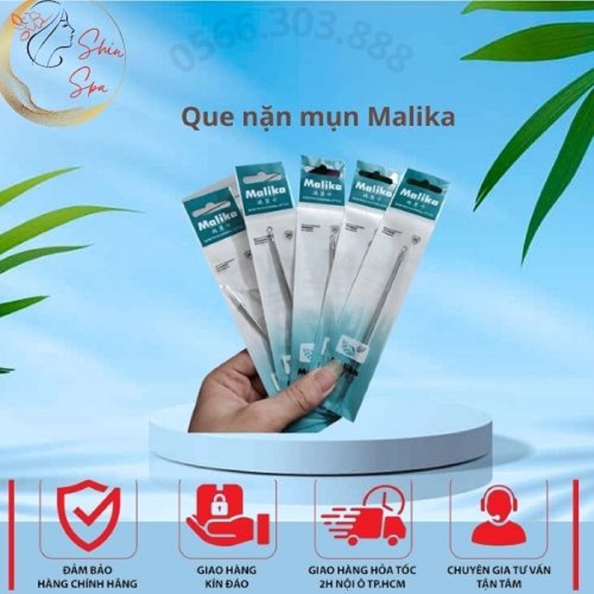 Que nặn mụn | cây nặn mụn malika loại 1