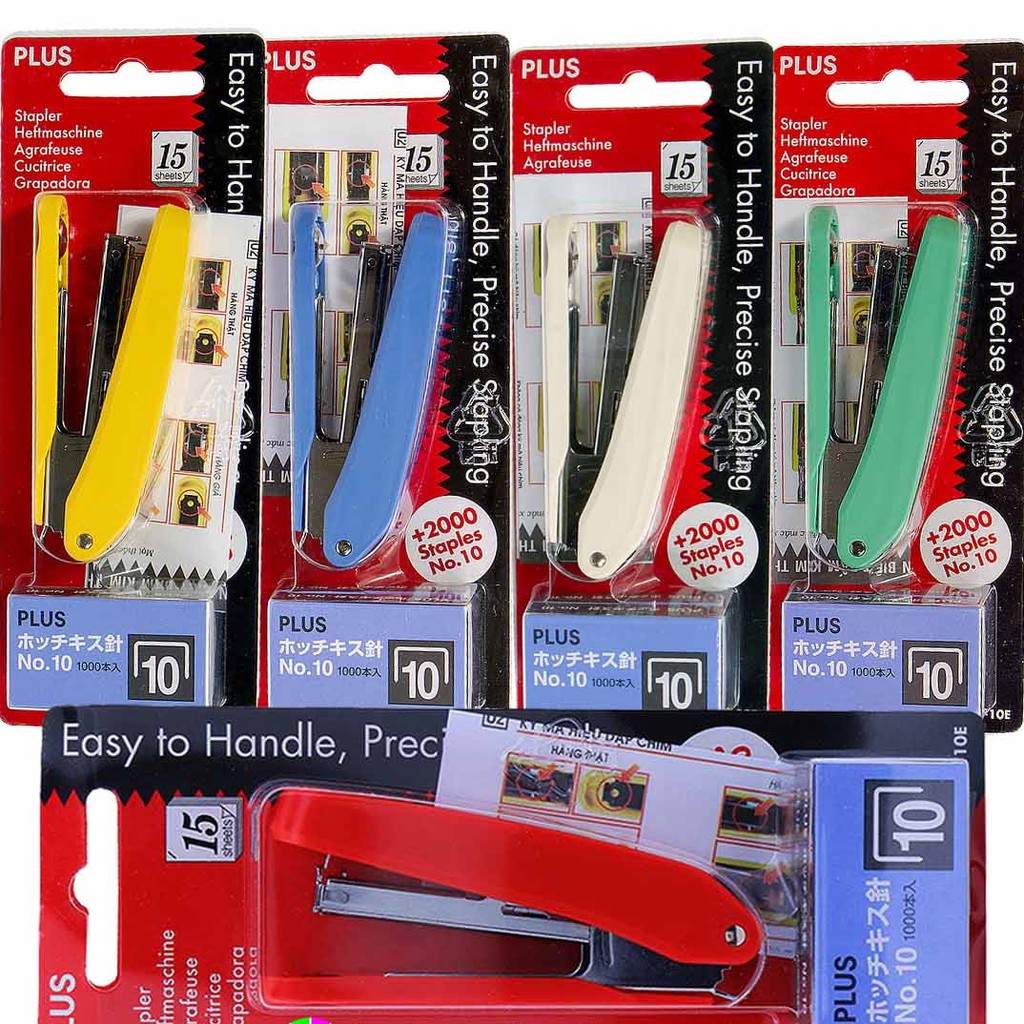 Bấm kim số 10 plus ps-10e + 2 hộp kim số 10 plus