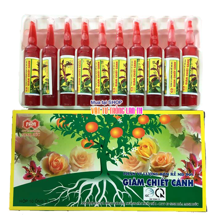 Phân bón kích rễ giâm chiết cành Minh Đức - Vỉ 10 ống