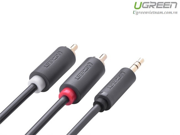 Cáp audio 1 ra 2 RCA (hoa sen) 5M Ugreen 10513 Chính Hãng