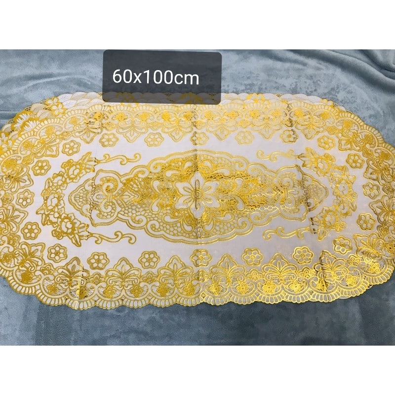 khăn ren trải bàn dưới kính