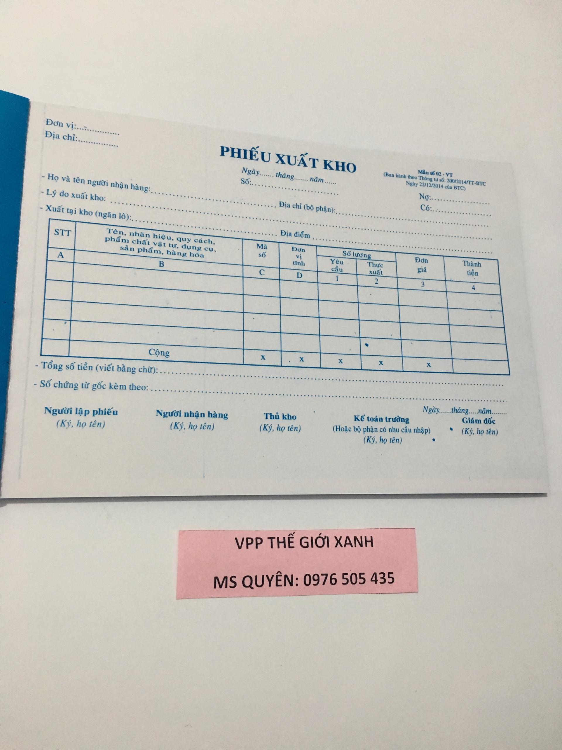SET 10 CUỐN PHIẾU XuẤT 2 LIÊN NHỎ (12.5*18.5CM)