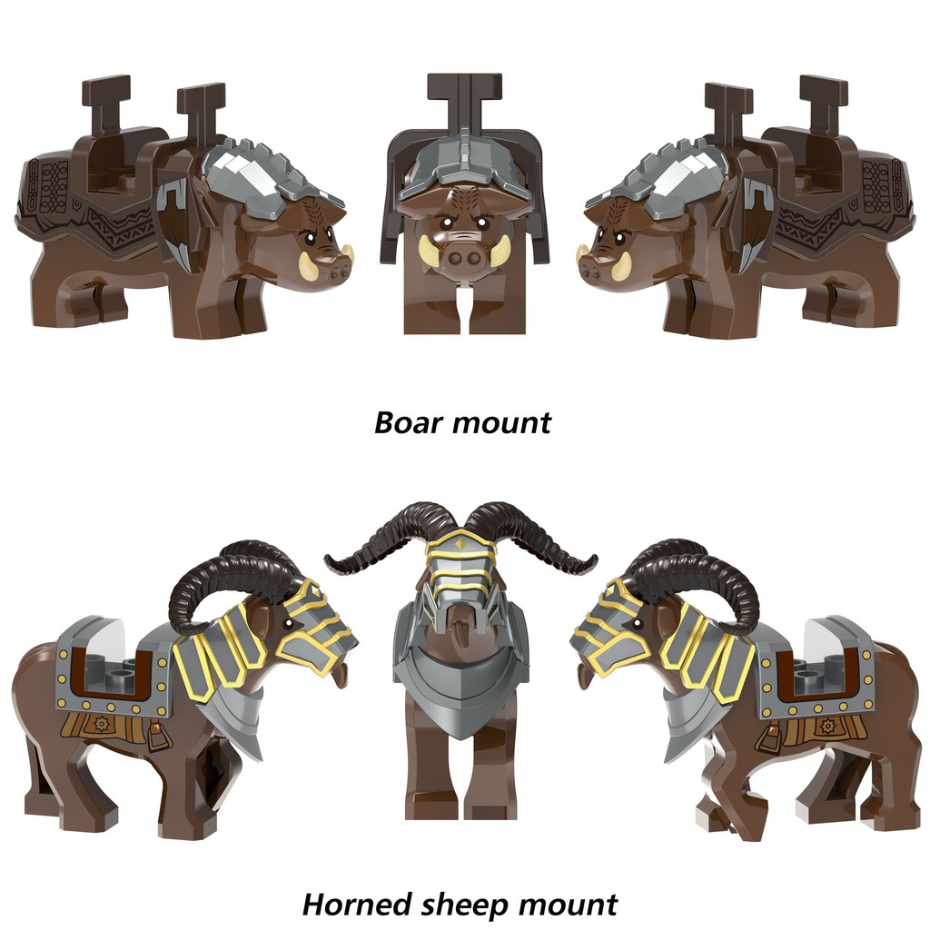 Minifigures Mẫu Heo Lùn Và Dê Dwarf Trong Lord Of The Rings X1535 X1536