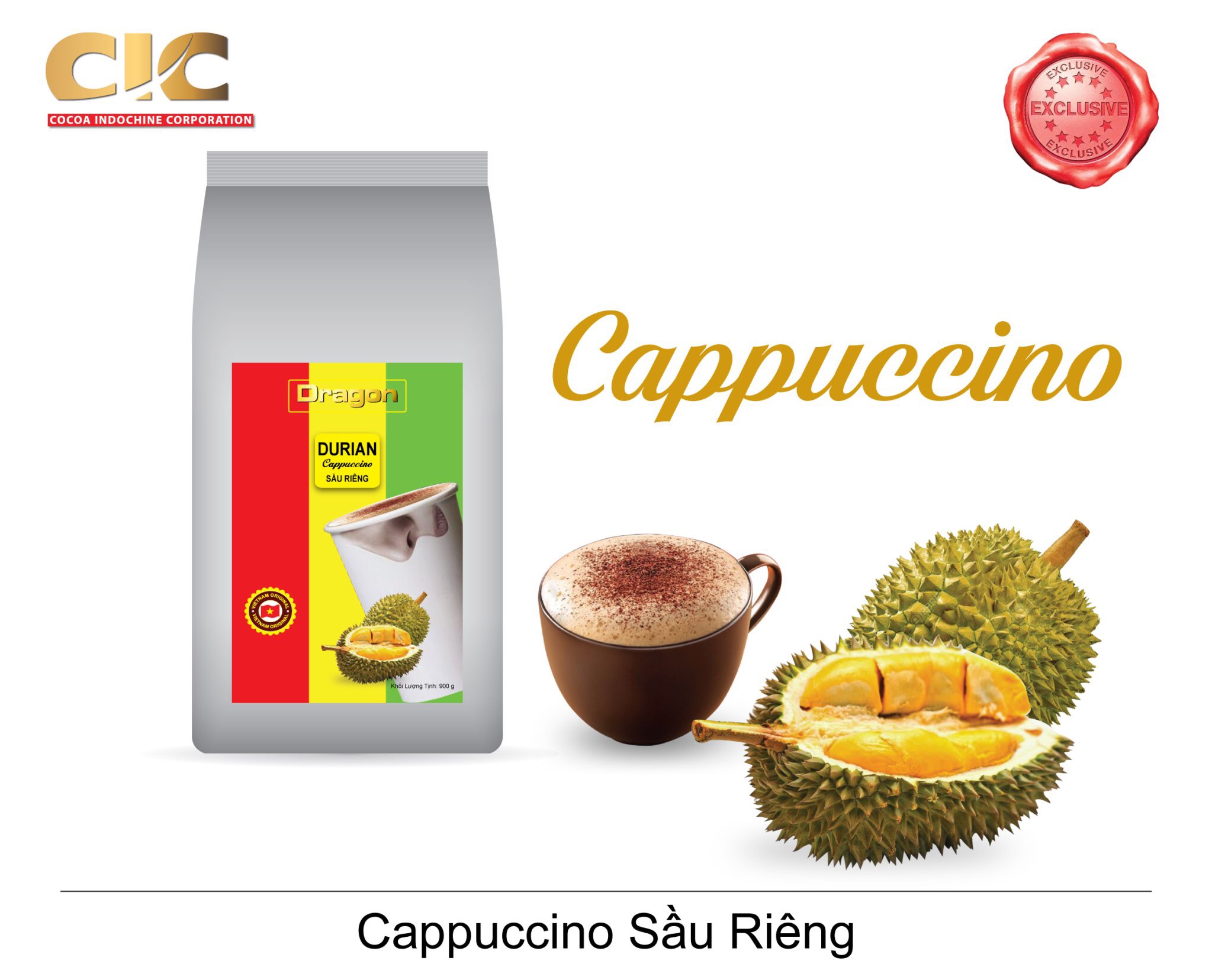 [HCM] Cà phê sầu riêng - CAPPUCINO SẦU RIÊNG - 900G