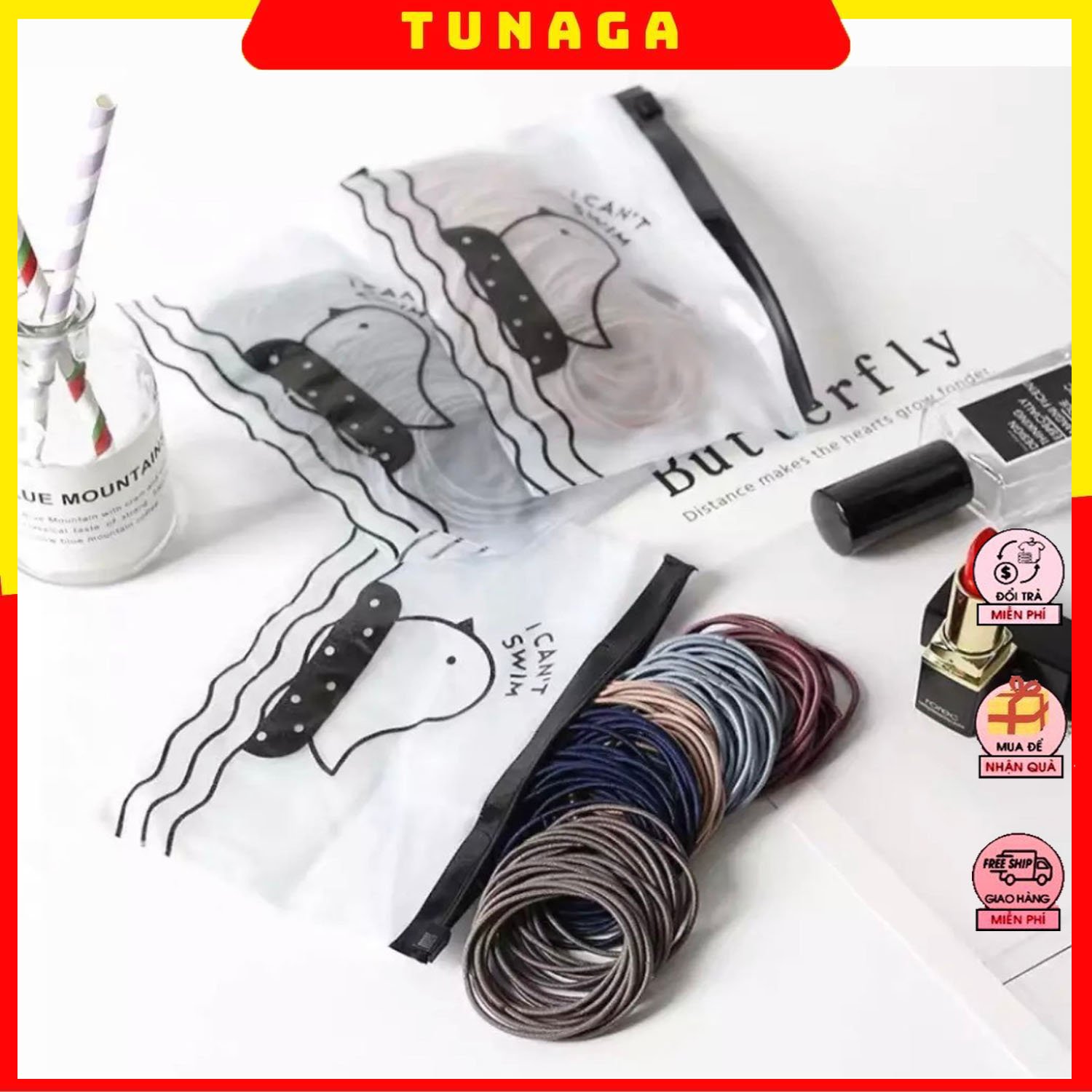 [THANH LÝ] ( Combo 100 sợi ) Dây Buộc Tóc Hàn Quốc