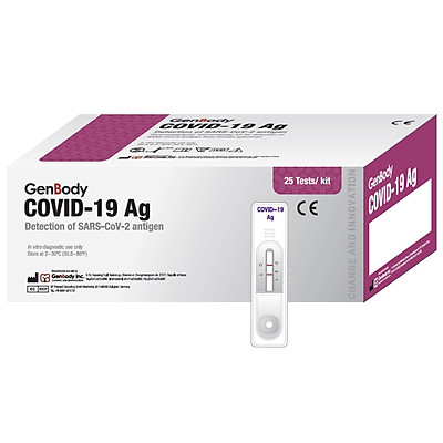 Bộ kit test nhanh covid 19 - Genbody - (HỘP 25 test).