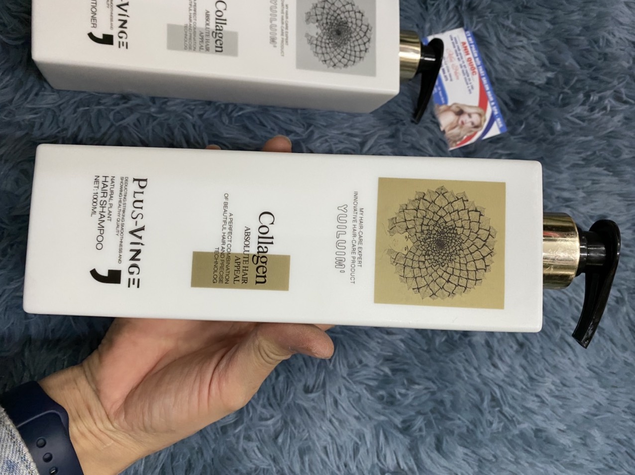Gội colagen phục hồi tóc vinger