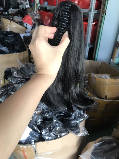 Tóc Giả Ngoặm Kẹp Ngắn Cúp Cao Cấp- Ảnh Thật
