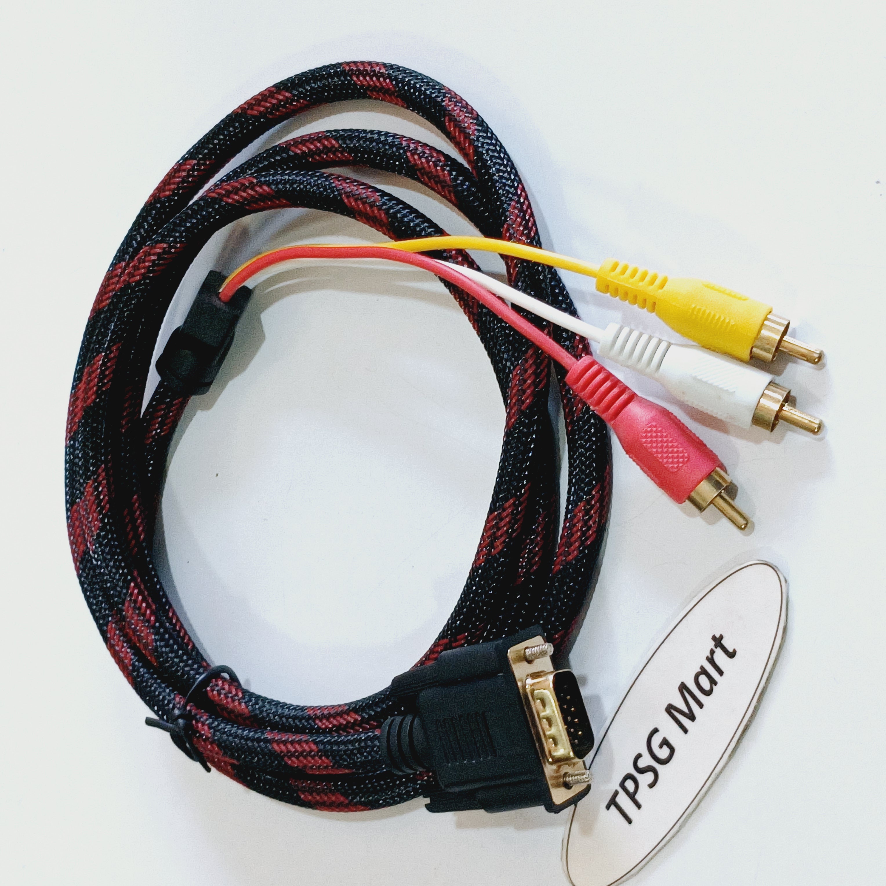 Cáp chuyển VGA ra 3 AV (3 AV - 3 RCA - 3 RGB) / Cáp dài 1.5M
