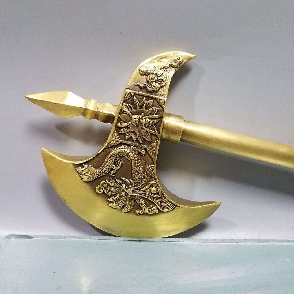 [Trả góp 0%]Rìu Thần kim long bằng đồng dài 50cm