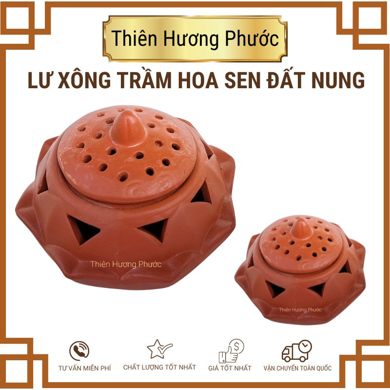 Lư xông trầm đất nung bát quái