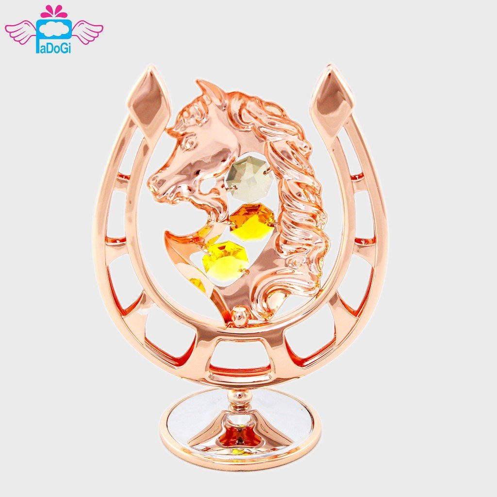 [HCM]Móng Ngựa Mạ Vàng Đính Pha Lê Swarovski