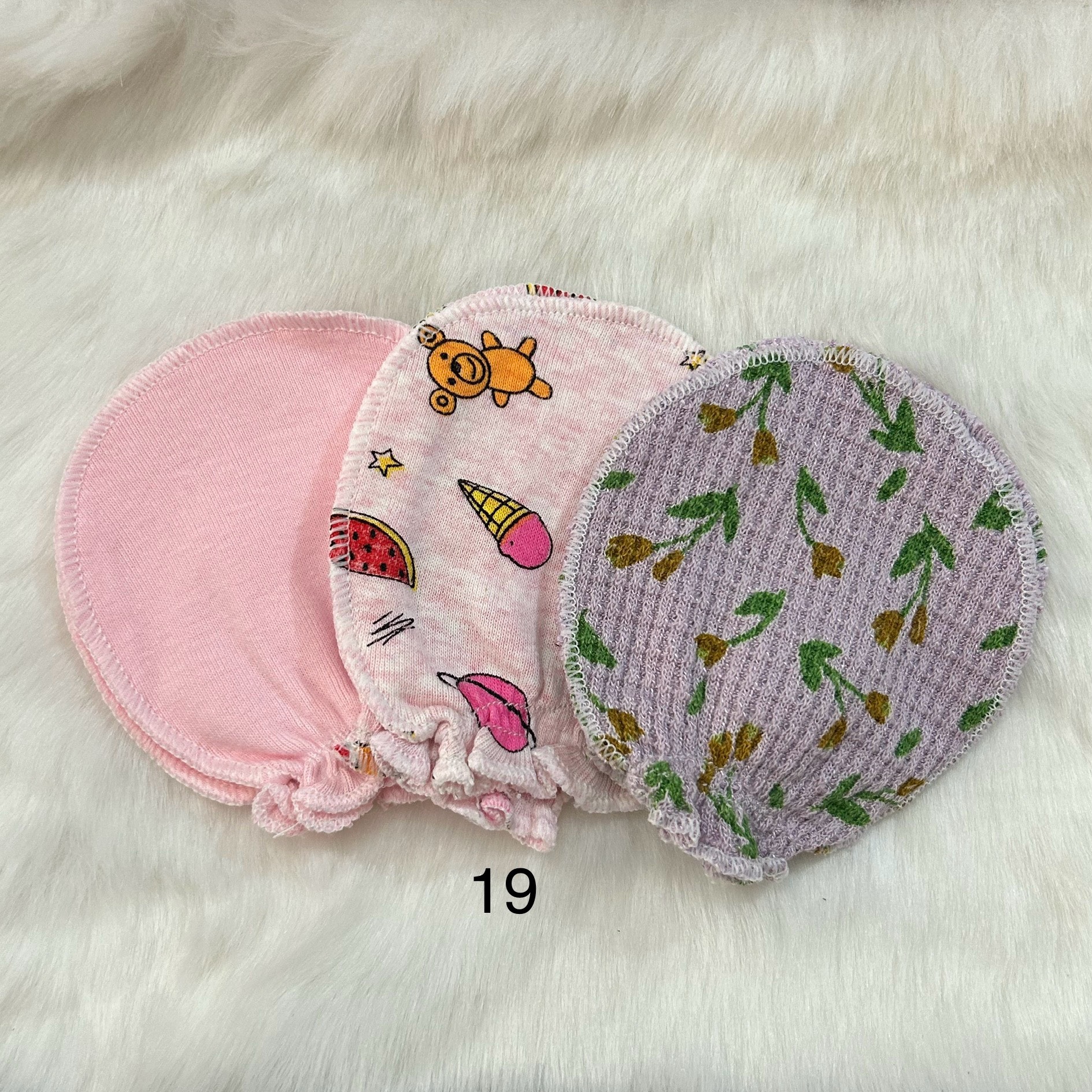 Set 3 bao tay viền thun cho bé hotga