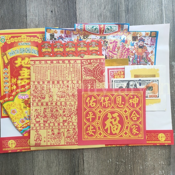 Giấy cúng THỔ ĐỊA ĐẤT ĐAI(kèm văn khấn-đủ bộ)- Shop Phongthuy888