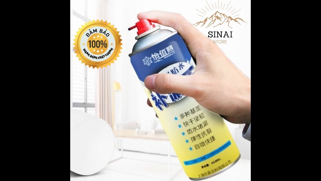 [Combo 2 bình xịt]Bình Sơn Xịt Chống Thấm Dột,Lọ Xịt Chống Thấm Dột Waterproof Spray Polyurethane 450ml - Bình Xịt Chống Thấm Dột - Bình Xịt Chống Thấm - Binh Xịt Chống Thấm Tường Nhà