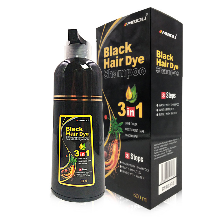 (Hàng mới về) Dầu Gội Phủ Bạc Đen Tóc Meidu 500ml phủ bạc hiệu quả cao gội là đen