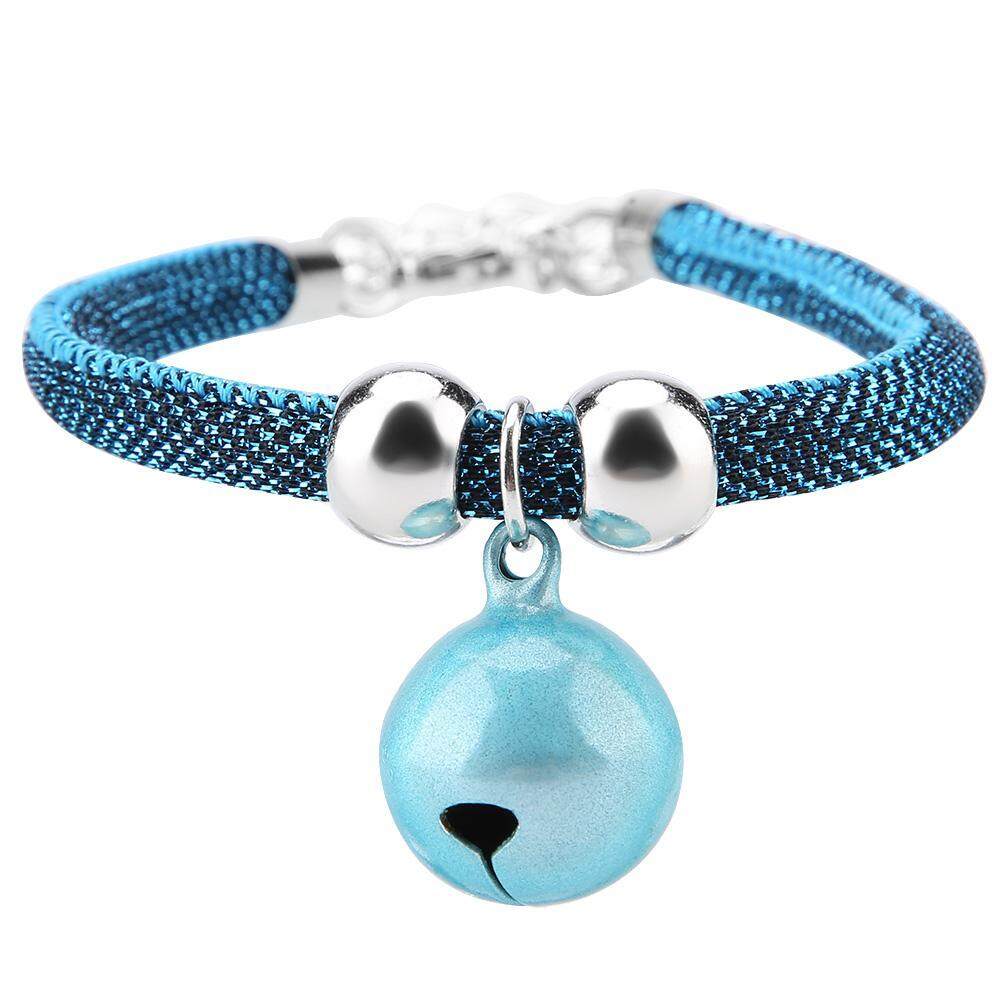 Japanese Style Pets Cat Collar Necklace Nylon Kitten Cat Bell Collar Adjustable Extension Chain