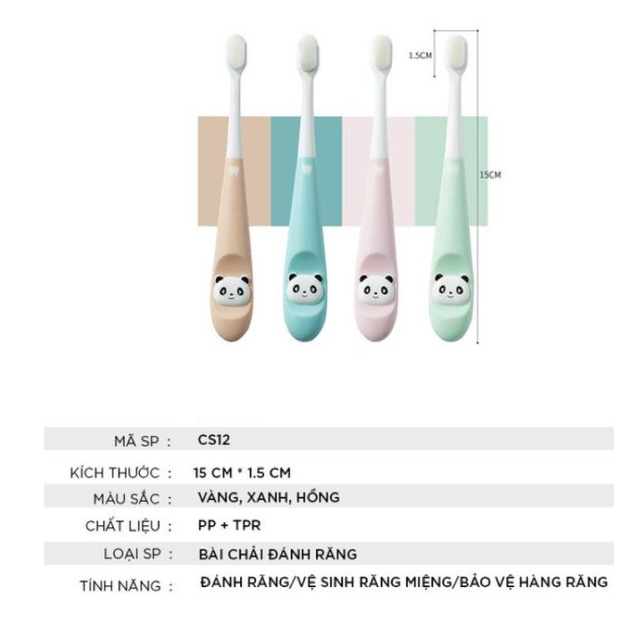 Bàn chải đánh răng cho bé sợi tơ siêu mềm mini soft