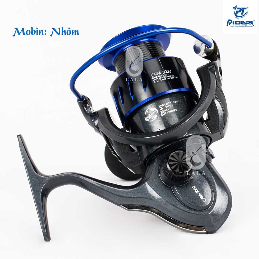 Máy câu cá đứng pioneer chromium crm đủ size -1000 2000 3000 4000 - sanami fishing