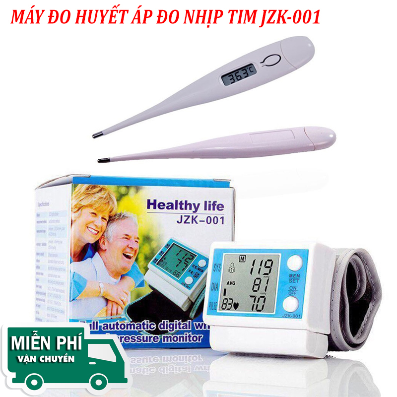 Máy Đo Huyết Áp Nhật Bản - Máy Đo Huyết Áp Điện Tử Đeo Cổ Tay JZK - 001R, Dễ sử Dung. Cho Kết Quả Ngay Lập Tức Và Chính Xác. (BẢO HÀNH 1 ĐỔI 1 TRÊN TOÀN QUỐC)
