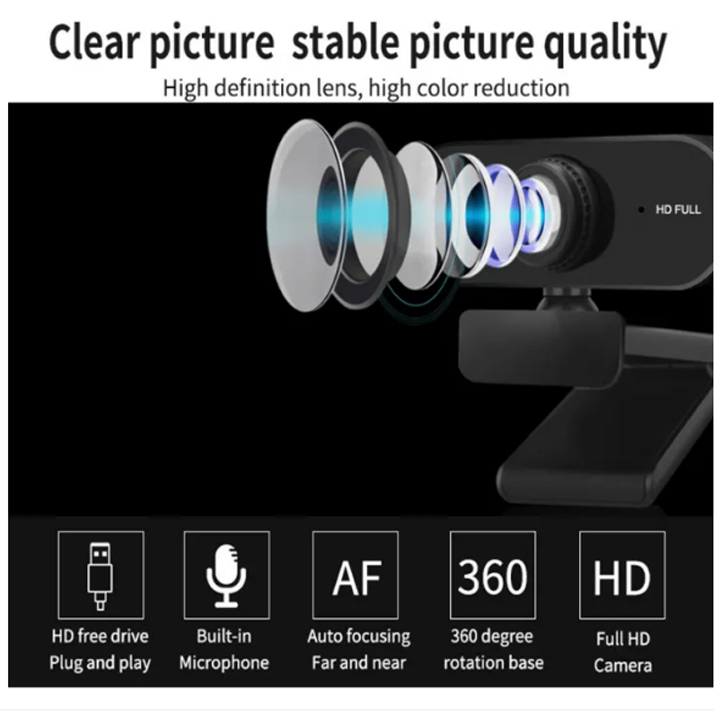 Webcam 8MP Độ phân giải 4K có Microphone Tự động Lấy nét & Ánh sáng Giao Diện 5P mắt kính \ Logitech C170\ A6 A03 Q20 Q59