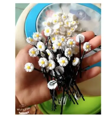 [HCM]5 Kẹp tóc hoa cúc bông nhỏ 13mm