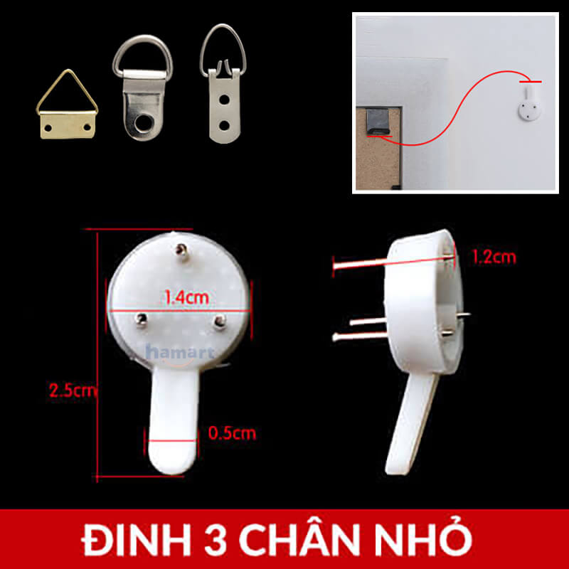 2 PCS Invisible Nail Screws Wall Hooks Picture Hangers Traceless Photo Hook Multi Function Picture Painting Frame Hanger