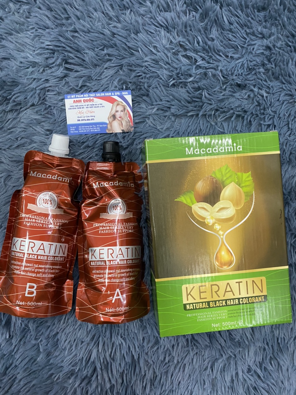 nhuộm đen thảo dược phủ bạc keratin