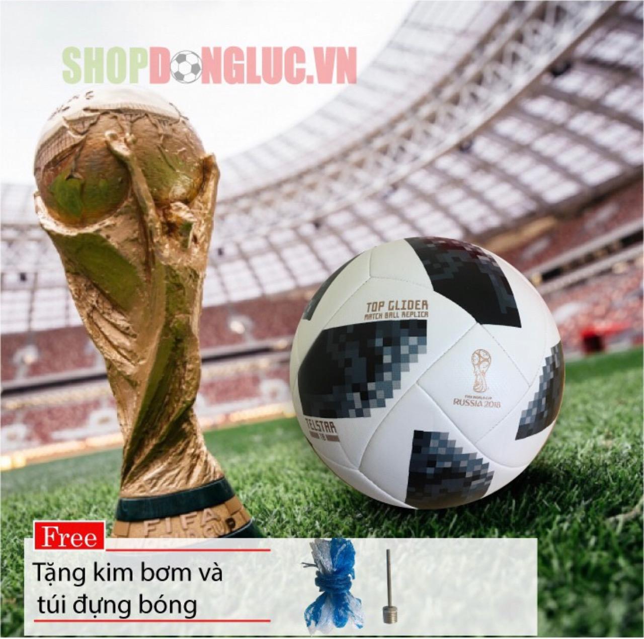 QUẢ BÓNG ĐÁ WC 2018 SIZE 4 - Tặng Kim Bơm Bóng