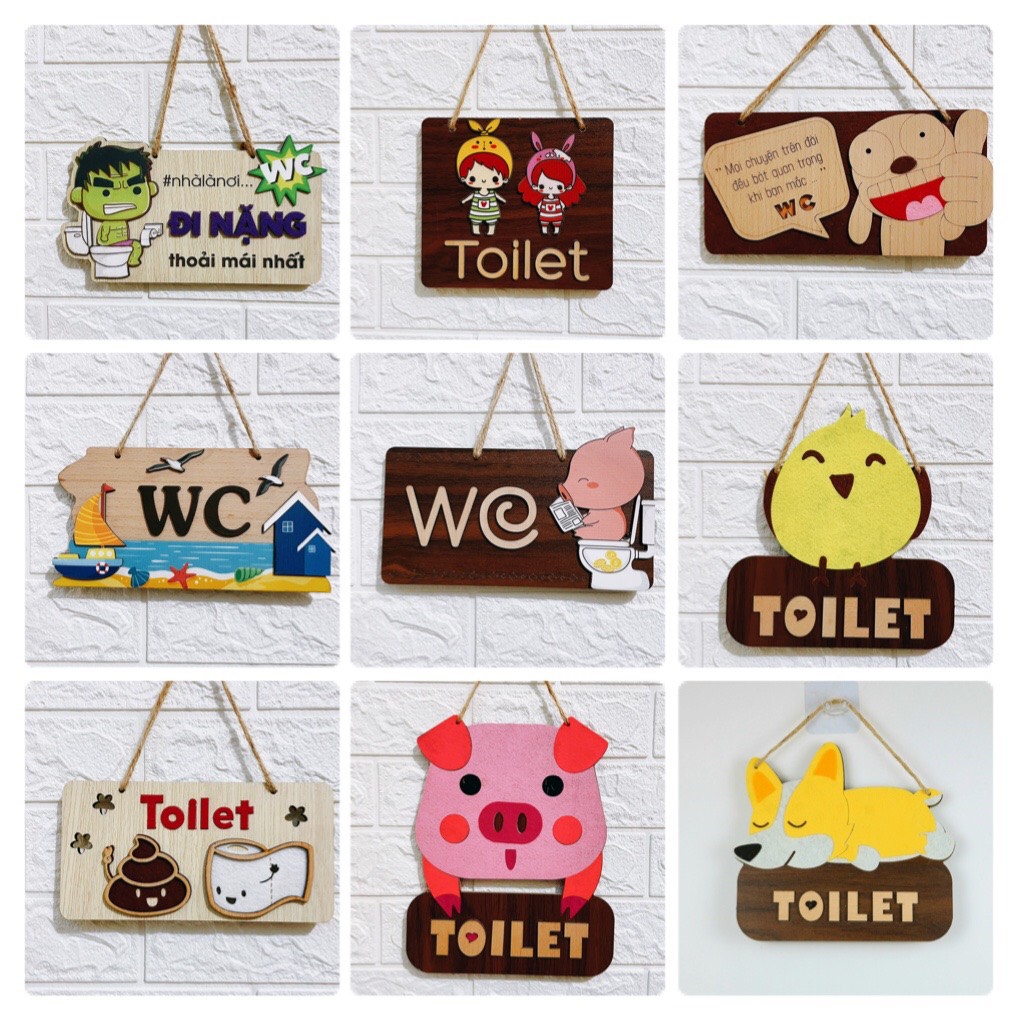 BẢNG GỖ TRANG TRÍ WC, BEDROOM  - OHAY (TH)