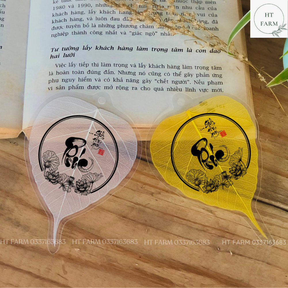 Lá bồ đề thư pháp "Phúc - Lộc - Thọ" (Cầu Tài Lộc - May mắn – Bình An, Ốp điện thoại, Hàng loại 1)