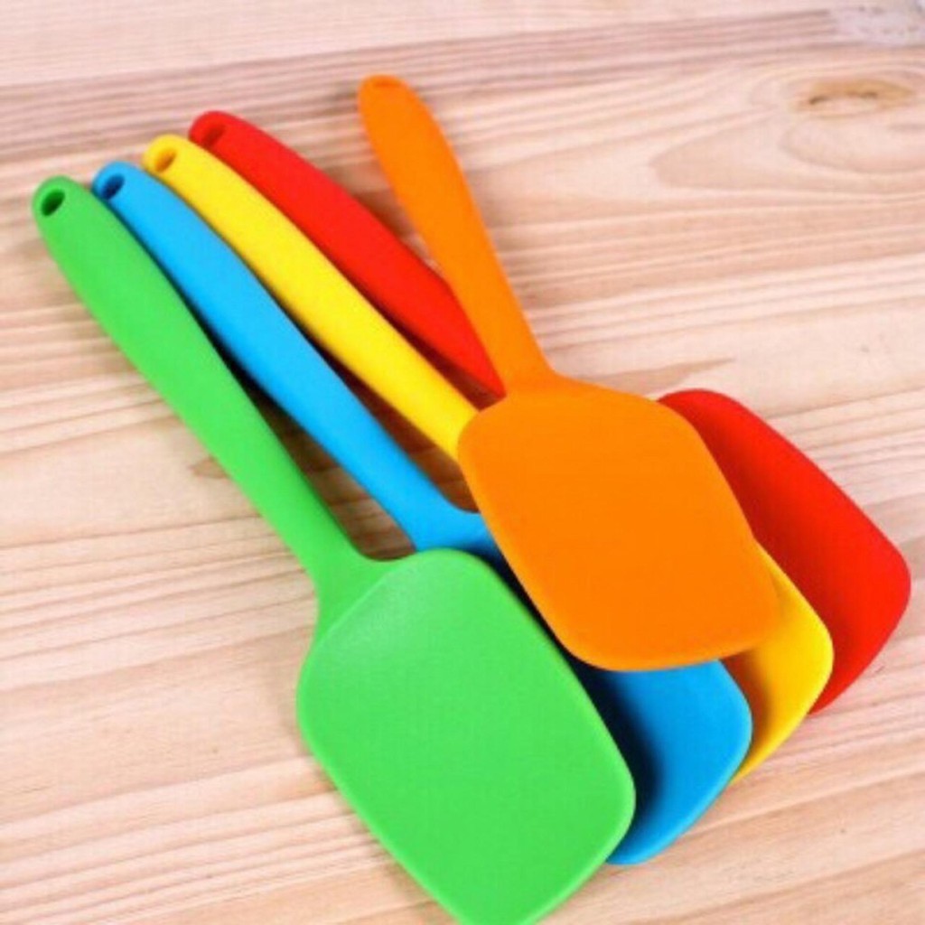 Phới Spatula Silicone Dạng Thìa Dùng Vét Bột Trộn Bột Tiện Lợi 21 cm