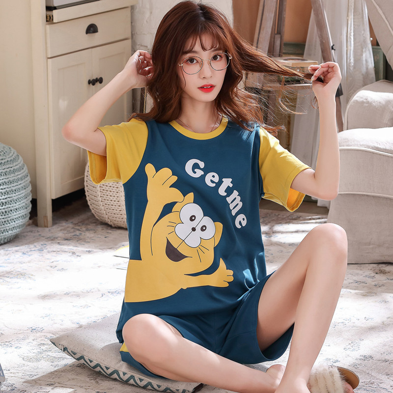 Bộ mặc nhà cotton quần đùi áo ngắn tay - cá tính, trẻ trung, phong cách Hàn Quốc A23-A33