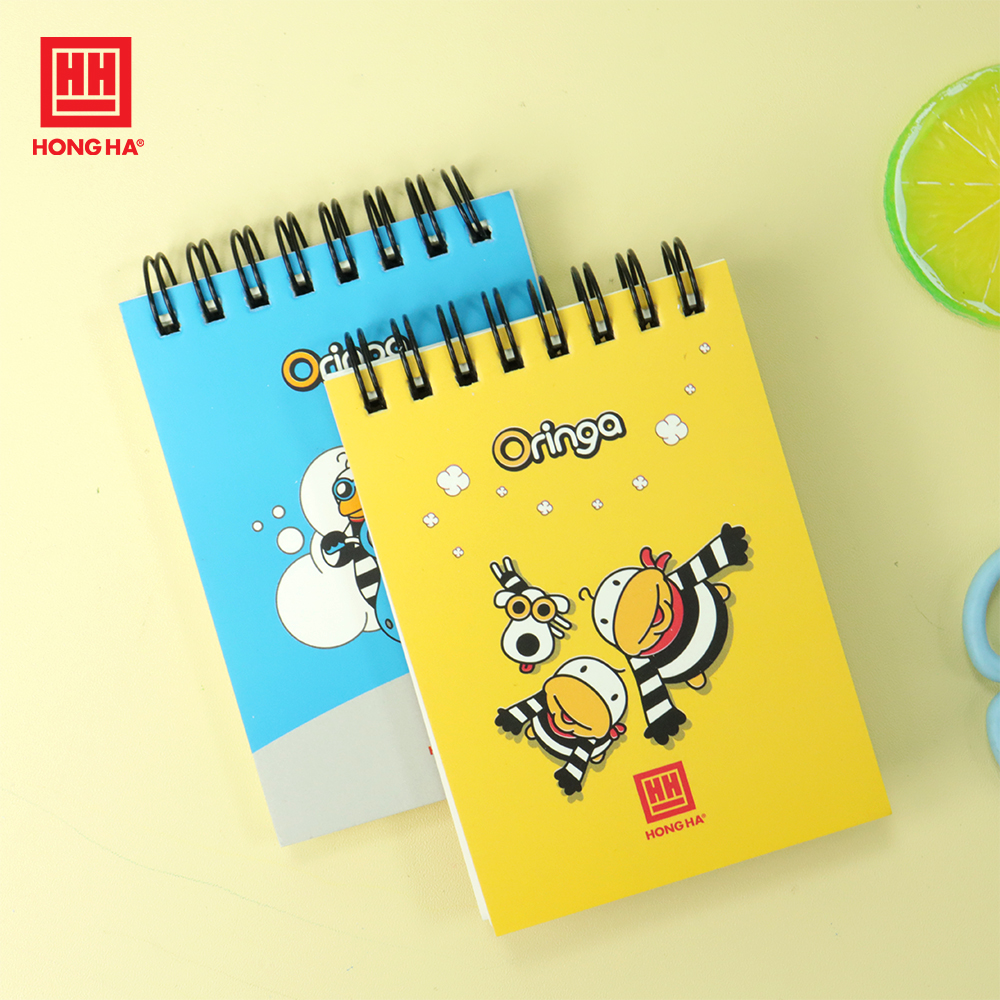 Combo 2 Sổ lò xo ngang 200 trang A7 Hồng Hà Oringa - 4165